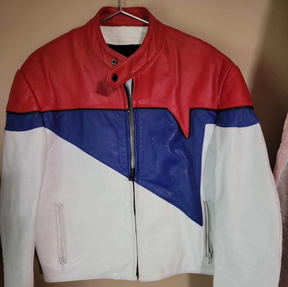 Leather riding coat